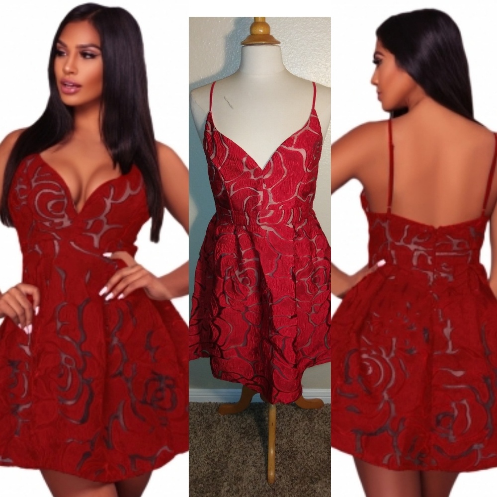 Rosy red dress